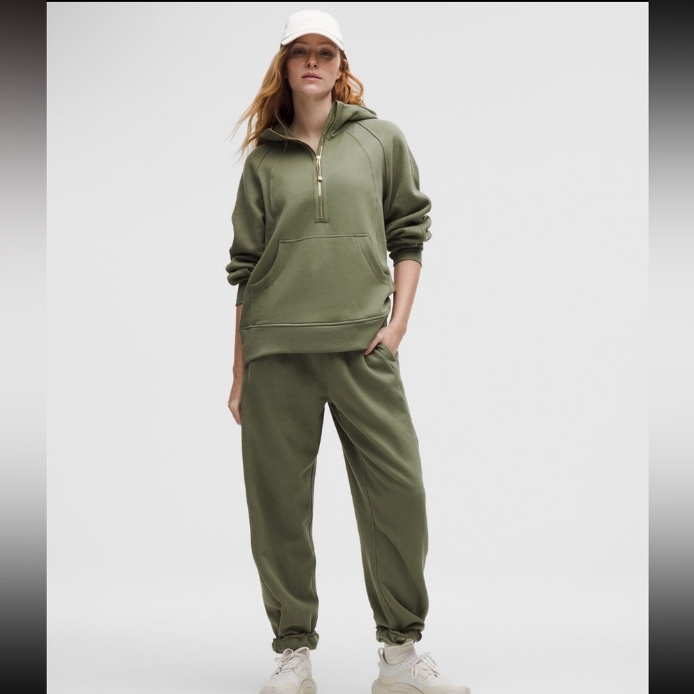 NWT 🌿 Bayleaf/Gold | Lululemon Scuba Oversized Half Zip Hoodie | XS/S - Picture 3 of 10